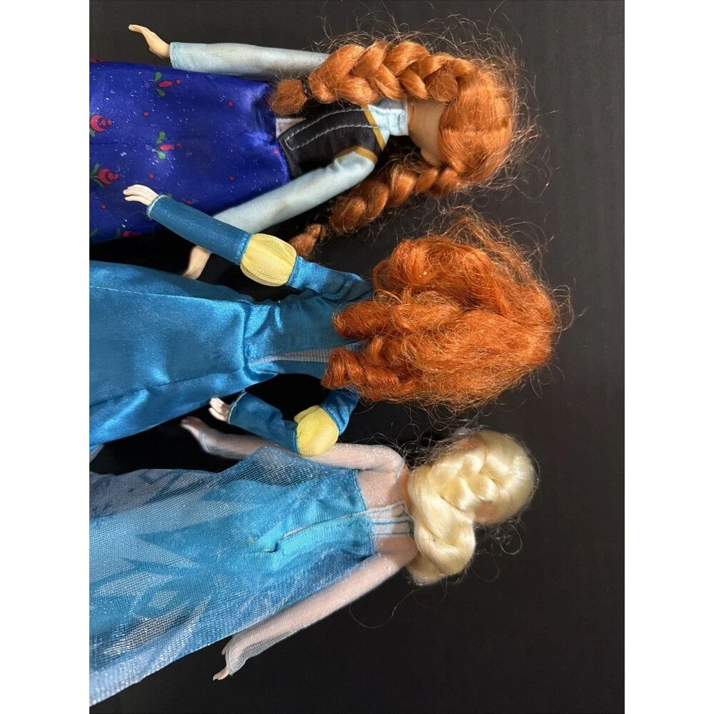 Disney Princess Doll Lot of 3 - Merida, Anna, Elsa 12”Fashion Dolls Frozen Brave